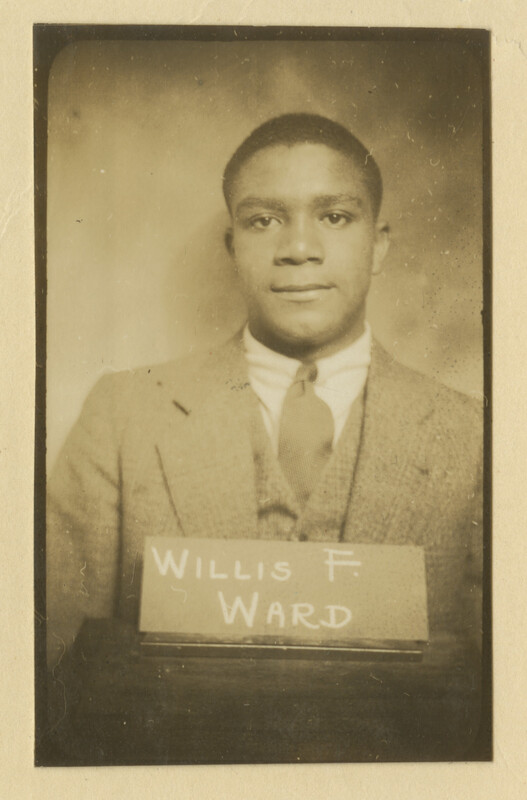 Photograph of Willis Ward taken during University of Michigan freshman registration